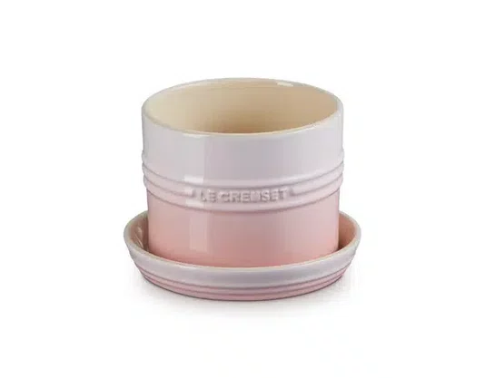 Vaso para Ervas com Bandeja 14cm Shell Pink - Le Creuset