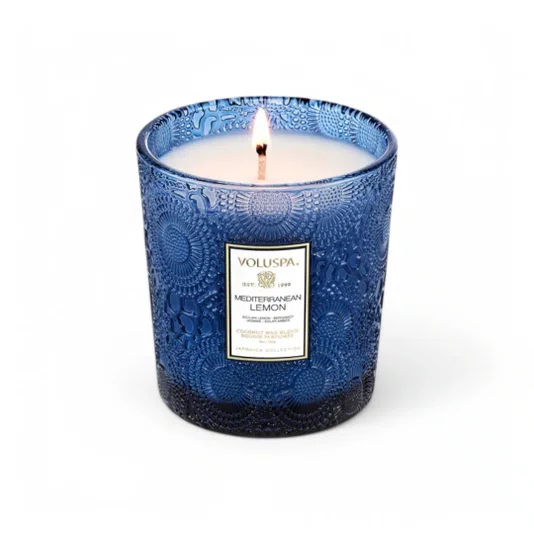 Vela Copo Vidro Classico 60h Mediterranean Lemon - Voluspa