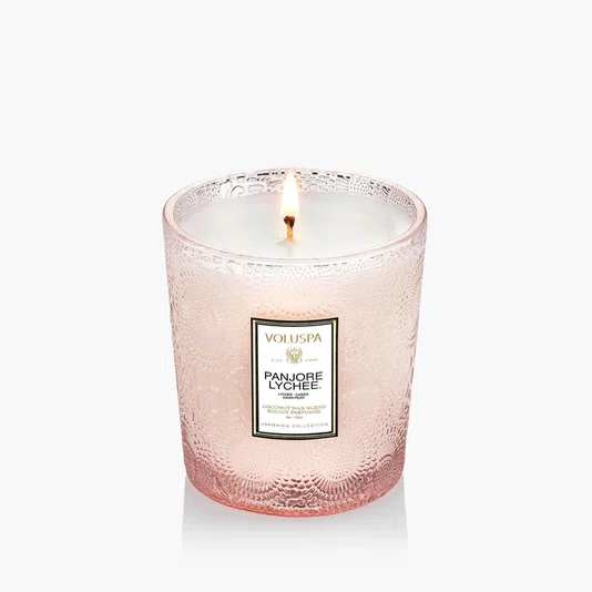 Vela Copo Vidro Classico 60h Panjore Lychee - Voluspa