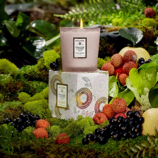 Vela Copo Vidro Classico 60h Panjore Lychee - Voluspa