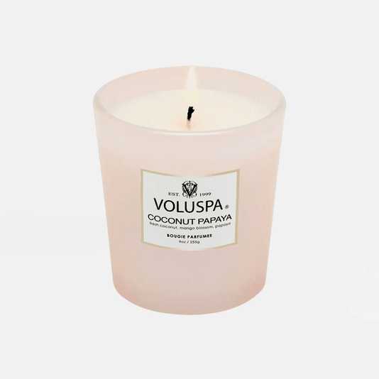 Vela Copo Vidro Clássico Coconut Papaya 60h - Voluspa