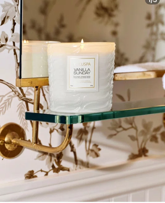 Vela Copo Vidro Clássico Luxe 60h Vanilla Sunday - Voluspa