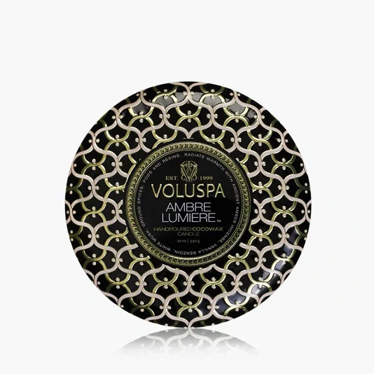 Vela Lata 3 Pavios 60h Ambre Lumiere - Voluspa