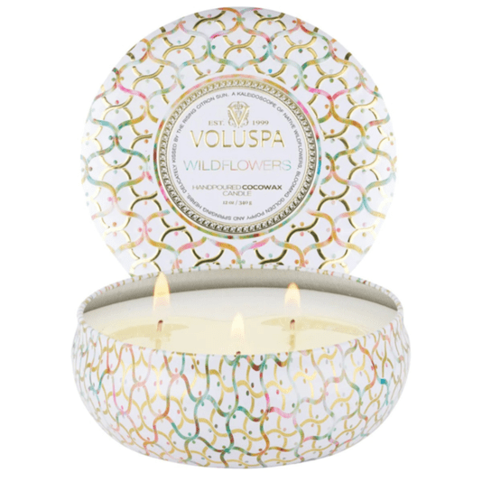Vela Lata 3 Pavios 60h Wildflowers - Voluspa
