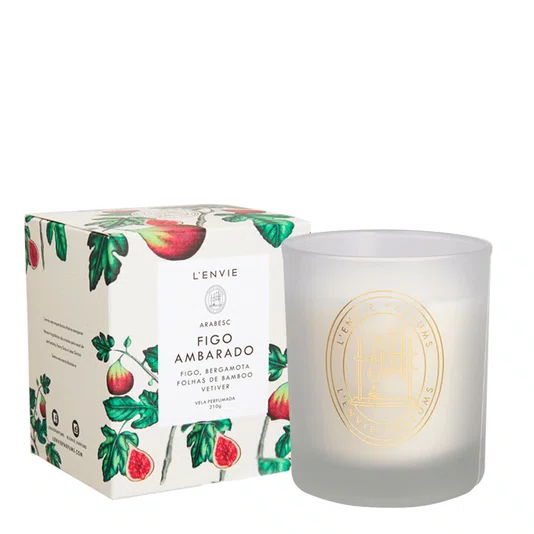 Vela Perfumada Figo Ambarado 210g - Lenvie