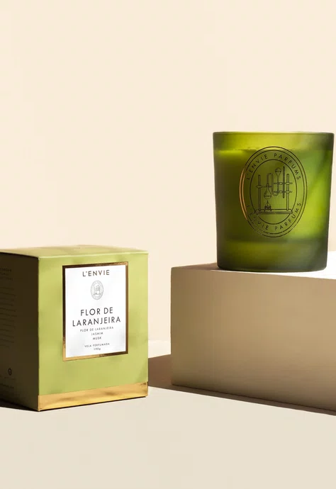 Vela Perfumada Flor de Laranjeira 210g - Lenvie