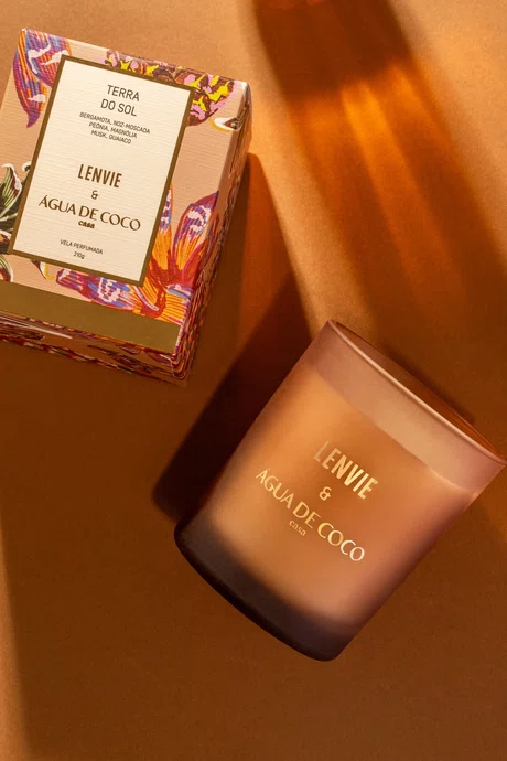 Vela Perfumada Terra do Sol Água de Coco - Lenvie