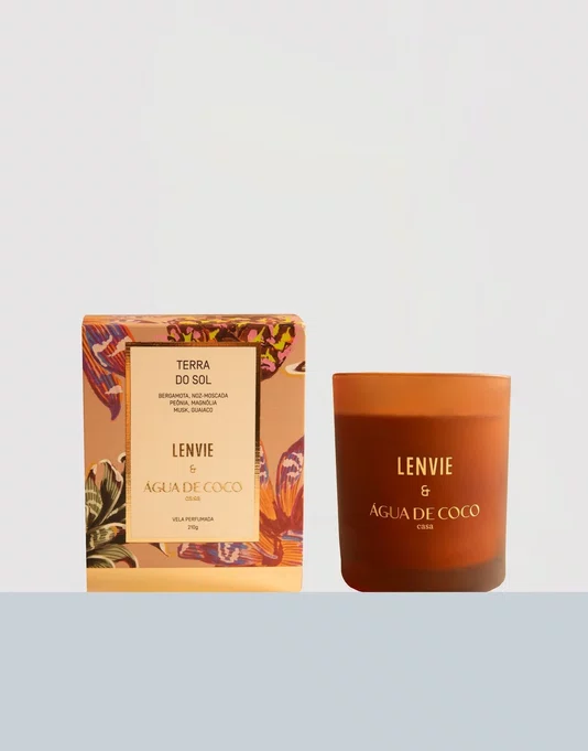 Vela Perfumada Terra do Sol Água de Coco - Lenvie