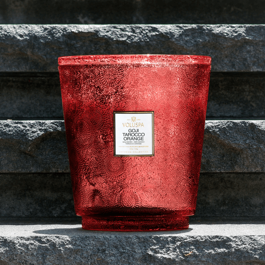 Vela Pote Vidro 250h 5 Pavios Goji e Tarocco Orange - Voluspa