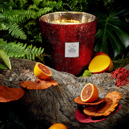 Vela Pote Vidro 250h 5 Pavios Goji e Tarocco Orange - Voluspa