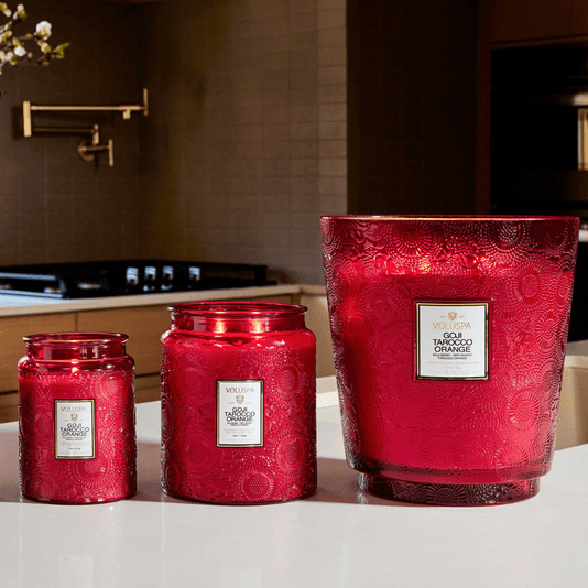 Vela Pote Vidro 250h 5 Pavios Goji e Tarocco Orange - Voluspa