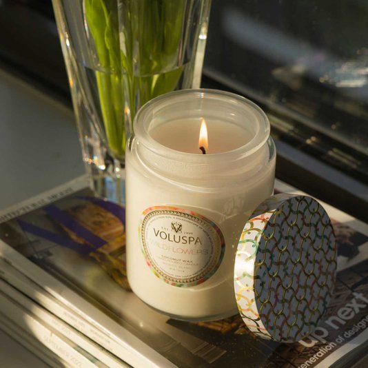 Vela Pote Vidro G 100h Maison Wildflowers - Voluspa