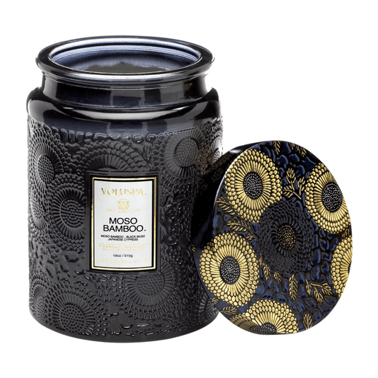 Vela Pote Vidro G 100h Relevo Moso Bamboo - Voluspa