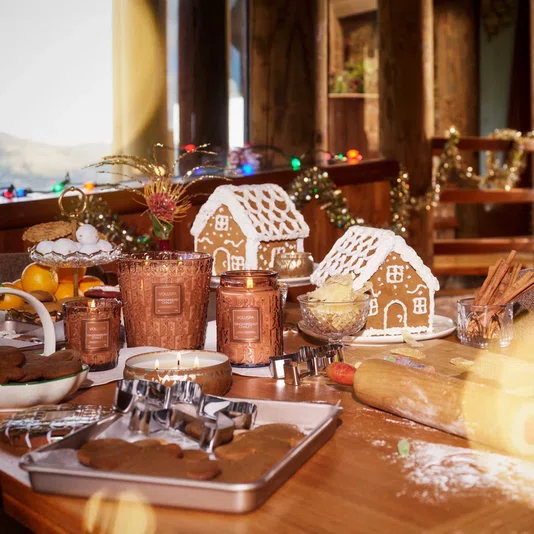 Vela Pote Vidro G 100h Tampa Vidro Gingerbread Chalet - Voluspa