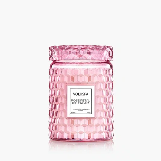 Vela Pote Vidro G100H Rose Petal Ice Cream