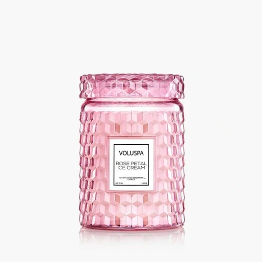 Vela Pote Vidro G100H Rose Petal Ice Cream