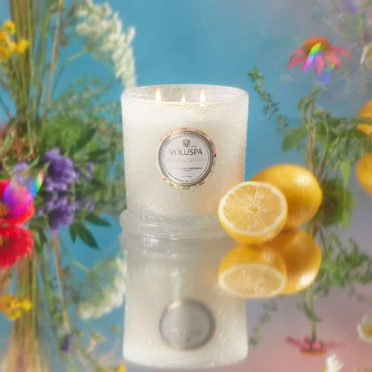 Vela Pote Vidro Luxe +80h Wildflowers - Voluspa