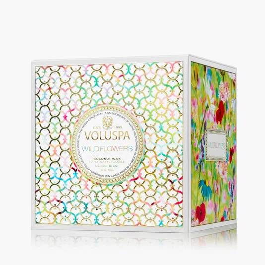 Vela Pote Vidro Luxe +80h Wildflowers - Voluspa