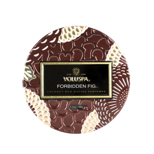 Vela Pote Vidro P 25h Relevo Forbidden Fig