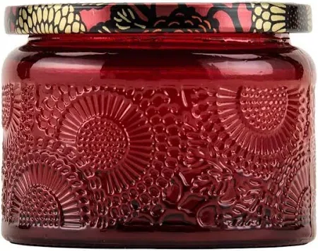 Vela Pote Vidro P 25h Relevo Goji Tarocco Orange Voluspa