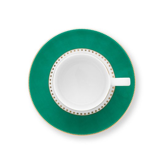 Xícara de Cafezinho Stripes Esmeralda/verde Love Birds - Pip Studio