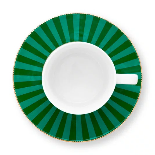 Xícara de Chá Esmeralda/verde - Love Birds - Pip Studio
