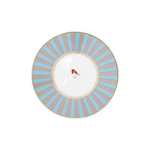 Xícara de Chá Medallion Azul/cáqui - Love Birds - Pip Studio