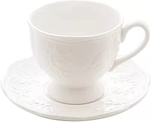 Xícara de Chá Porcelana New Bone Butterfly Flower - Lyor