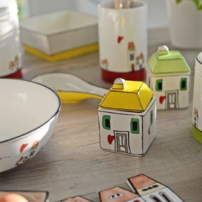 Açucareiro Porcelana 250ml Amarelo Le Casette - Egan Italy