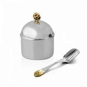 Açucareiro Ravena com colher nocc Ouro 24k - Riva