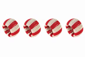 Anel Argola De Guardanapo 4 Pecas Listras Vermelho Branco - Tuut