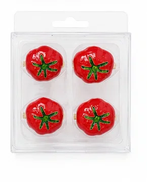 Anel Argola para Guardanapo Tomate - 4 Unidades