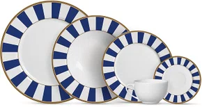 Aparelho de Jantar 30 Pçs Stripe Azul 10 Classific - Alleanza