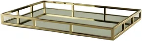 Bandeja Aço Inox Espelhada/dourado 56x35x5cm - Wolff