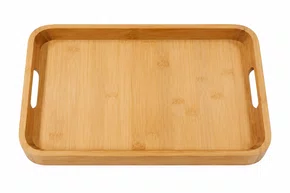 Bandeja com Alça Bambu 38 X 28 X 4cm