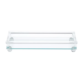 Bandeja de Vidro com Pé 33 X 20cm