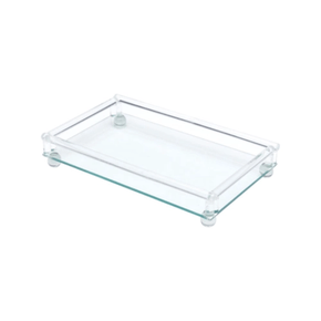 Bandeja de Vidro com Pé 33 X 20cm