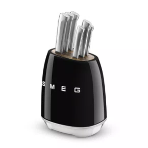 Bloco de Facas Anni 50 6unid. Preto - Smeg