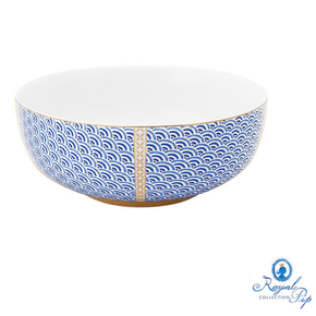 Bowl em Porcelana 12 Waves Azul Royal Yerseke Pip Studio