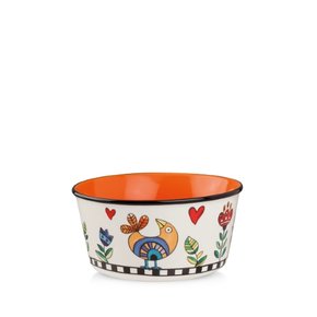 Bowl New Bone China 460ml Laranja Cocorico - Egan Italy