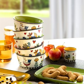 Bowl New Bone China 460 Ml Verde Cocorico