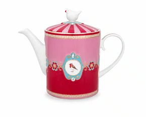 Bule Medallion Rosa/vermelho Love Birds - Pip Studio