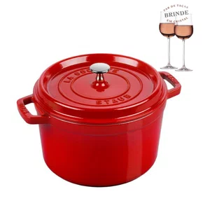 Cacarola Redonda Alta Ferro Fundido 24cm Cereja - Staub