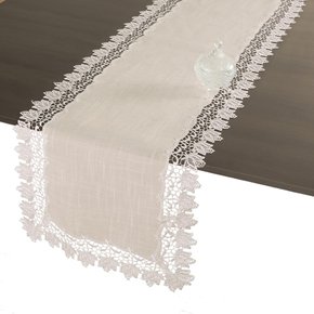 Caminho de Mesa 40x225 Cm Bege 17570 - Rafimex