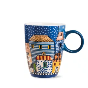 Caneca 430ml Azul Paese Mio - Egan Italy