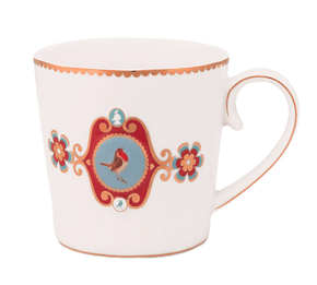 Caneca Grande Medallion Branco Love Birds - Pip Studio