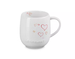 Caneca Mon Couer Corações Branca 380 Ml - Le Creuset