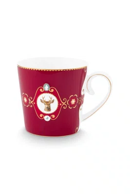 Caneca Pequena Medallion Deer Vermelho Escuro - Pip Studio