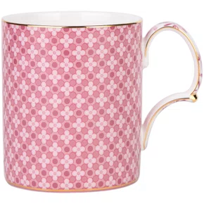 Caneca Regency Damask Pink 350ml - Tea Delight