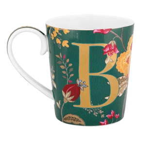 Caneca Verde B Alphabet Mugs 350ml - Pip Studio